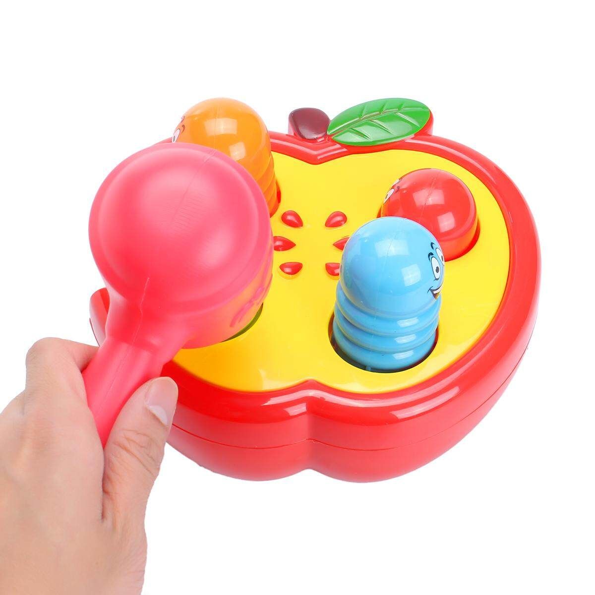 Electronic Percussion Toys Fruitworm Whac-A-Mole Game Sound Preschool Toddler
