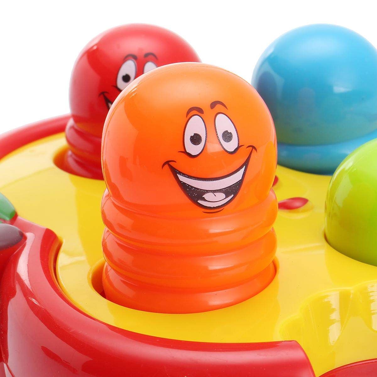 Electronic Percussion Toys Fruitworm Whac-A-Mole Game Sound Preschool Toddler