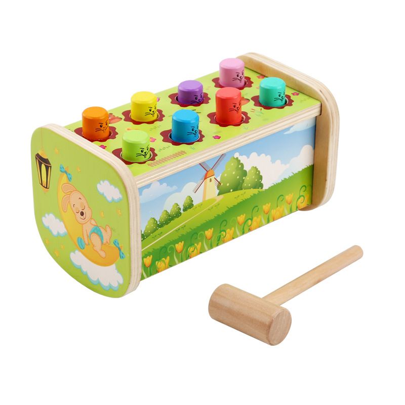 Wooden Toddler Hammer Bench Toy
