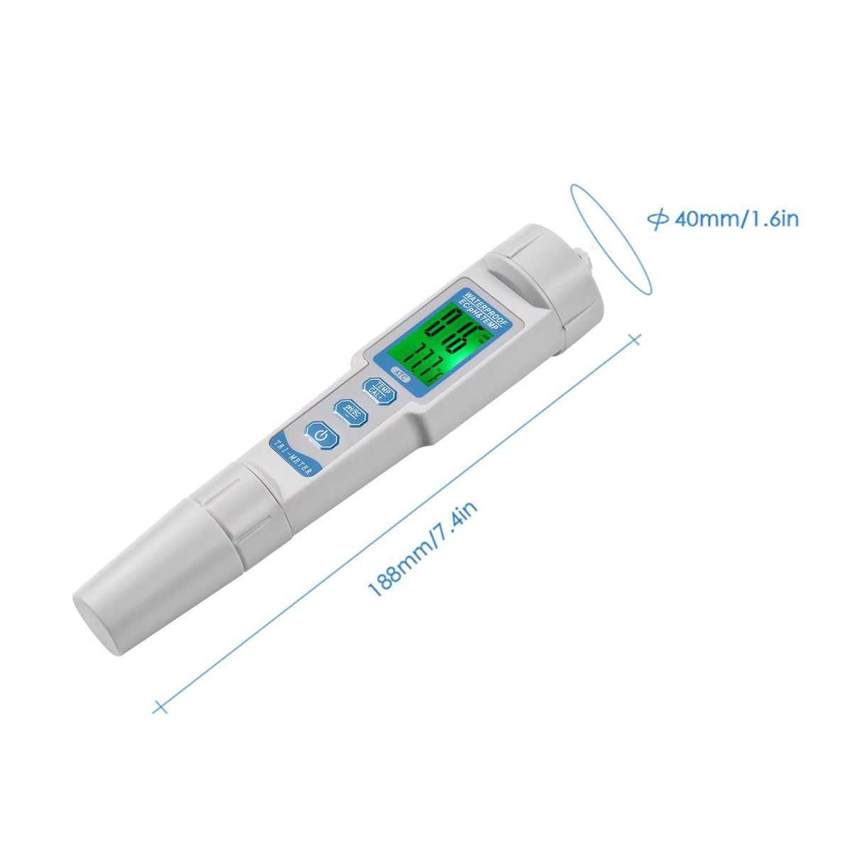 New Professional 3 in 1 Multi-parameter Water Quality Tester Monitor Portable Pen Type pH & EC & TEMP Meter Acidometer Water Quality Analysis Device