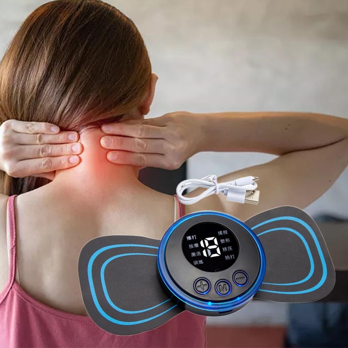 Electric Neck Massager Cervical Massage Patch USB