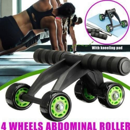 4 Wheels Roller Workout Exercise Fitness Machine Home