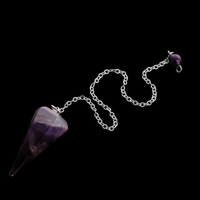 1 Piece Gemstone Charm Cute Jewelry Design Amethyst Pendulum For Men