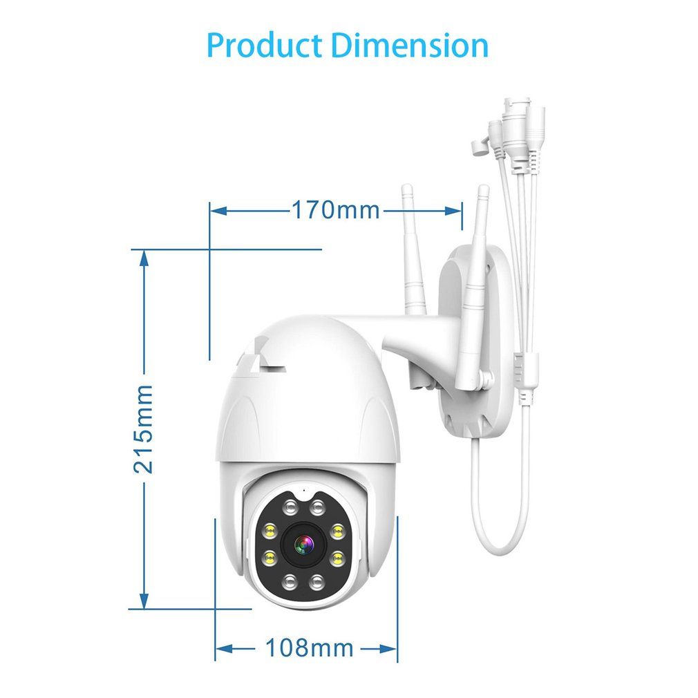WiFi Camera,1080P Home Camera,IP Camera,Two Way Audio Camera, Wireless Mini Camera,Night Vision WiFi Camera TY-1080P-G2-White-AU + Google AMA