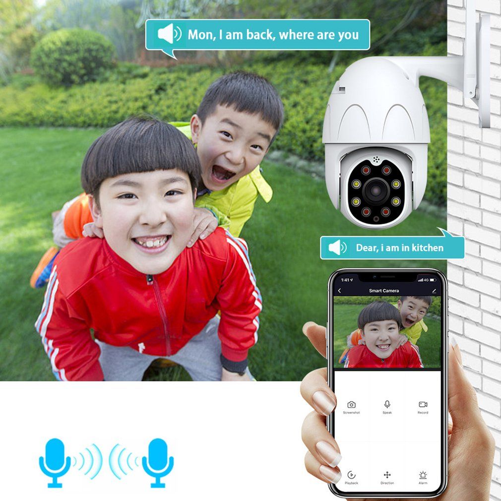 WiFi Camera,1080P Home Camera,IP Camera,Two Way Audio Camera, Wireless Mini Camera,Night Vision WiFi Camera TY-1080P-G2-White-AU + Google AMA
