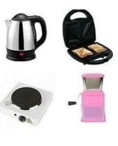 Electric Kettle,Sandwish Toster, Hot Plate And Manual Grater