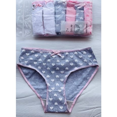 7 Pack Colored Girls Briefs- F7