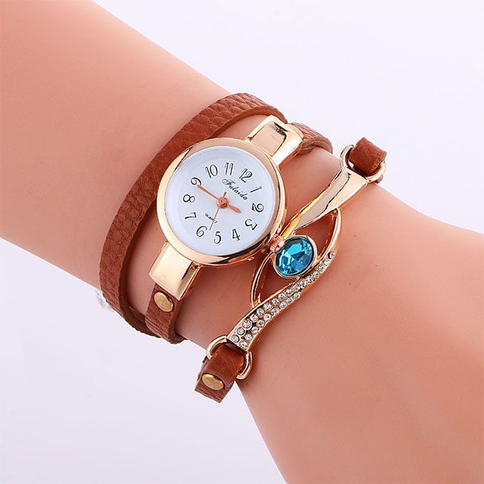 Ladies Bracelet Wristwatch - Brown