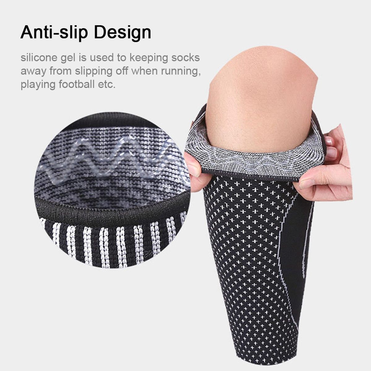 1PCS Leg Support Socks Calf Compression Sleeves Leg Compression Socks for Runners Football Basketball Players Calf Pain Relief Calf Guard Arch Support Braces