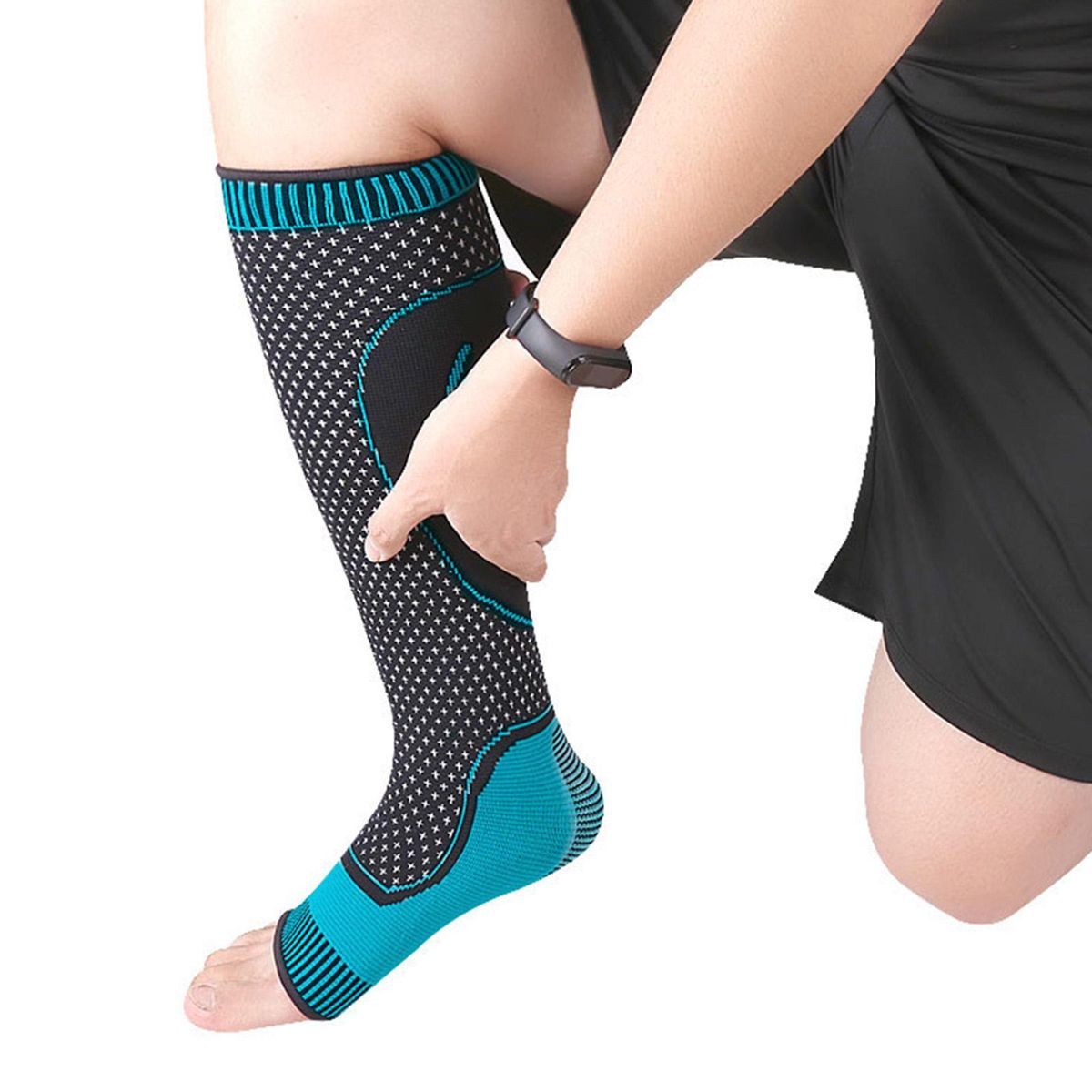 1PCS Leg Support Socks Calf Compression Sleeves Leg Compression Socks for Runners Football Basketball Players Calf Pain Relief Calf Guard Arch Support Braces