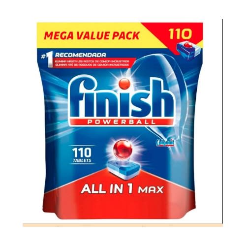 Finish Powerball Tabs All In One, Dishwasher Detergent - 110 Tablets = 1815 g
