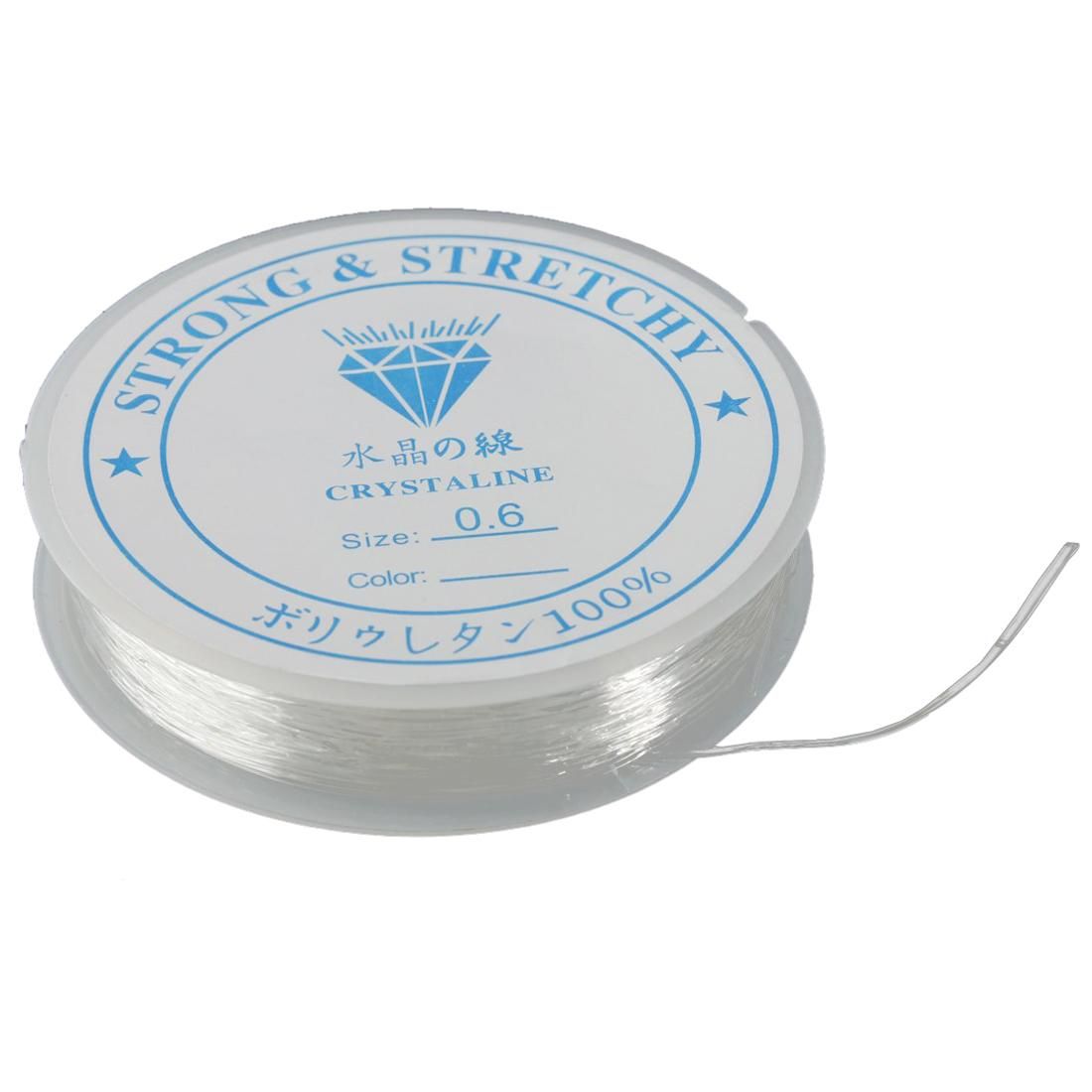 12 Meters Spool of Crystal Clear Strong & Stretchy Elastic Beading Thread Cord Wire Jewellery Making Stringing Necklaces Bracelets 0.6mm