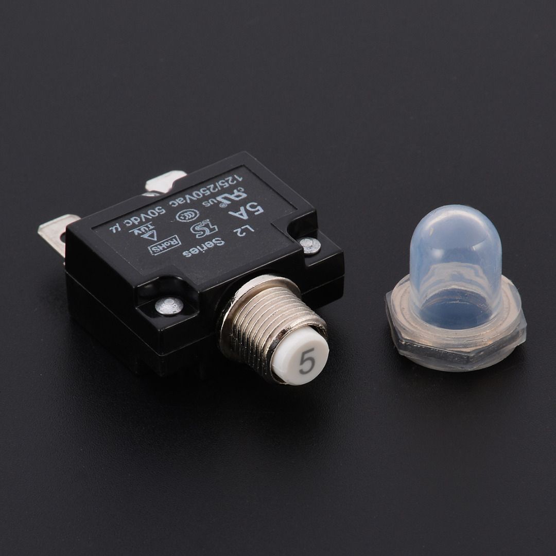 1x 12V 24V Push Button Resettable Thermal Circuit Breaker
