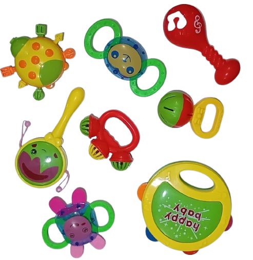 Happy Baby Concert Rattles And Teether - 8 Pcs