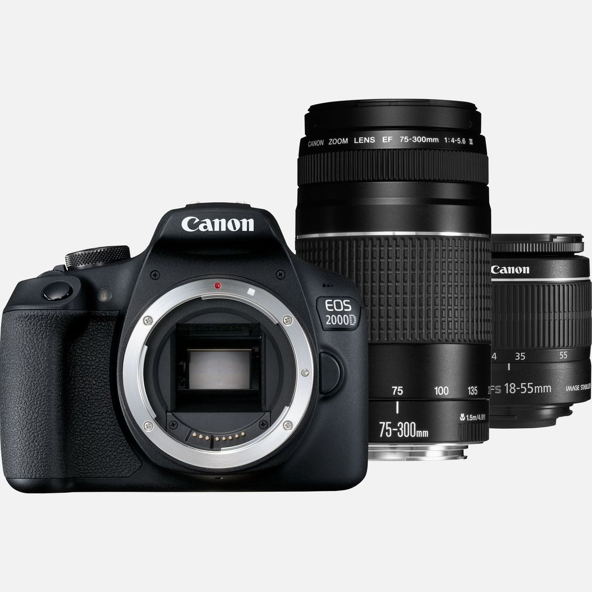 EOS 2000D DSLR Camera With 18-55Mm & 75-300mm Lens
