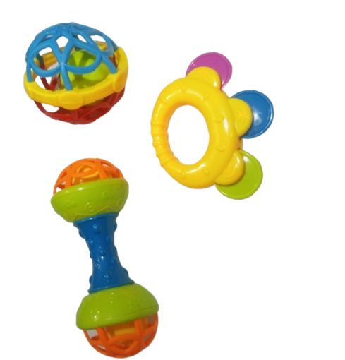 Baby Teethers And Rattles - 3 Pieces