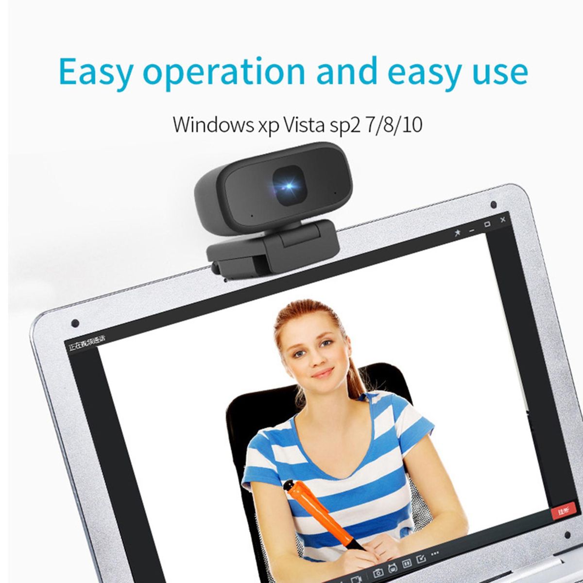 Full HD 1080P Webcam USB Mini Computer Camera Built-in Microphone Flexible Rotatable for Desktop