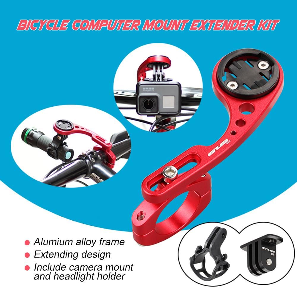 GUB Handlebar Extender Kit Bike Computer Mount for Garmin Bryton Cateye with Flashlight Holder Bracket Sport Camera Mount