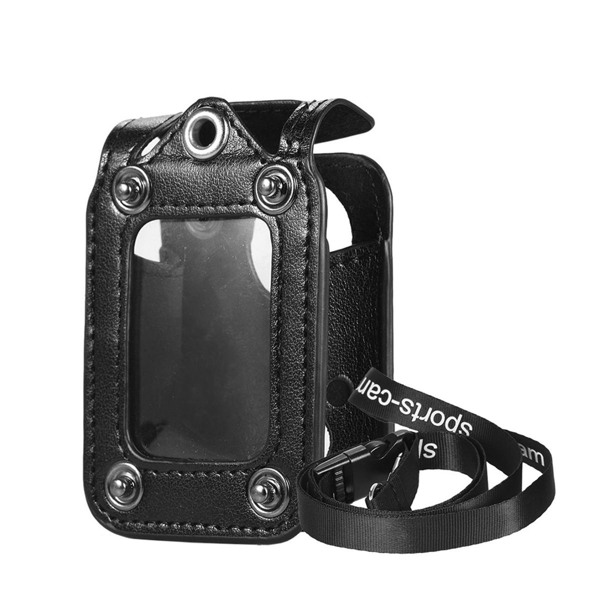 Andoer Multifunctional Clip-on Sports Camera Protecive Carrying Hanging Case Bag with Neck Lanyard Lens Cap for SJCAM SJ4000 SJ5000 or the Same Size Action Cam