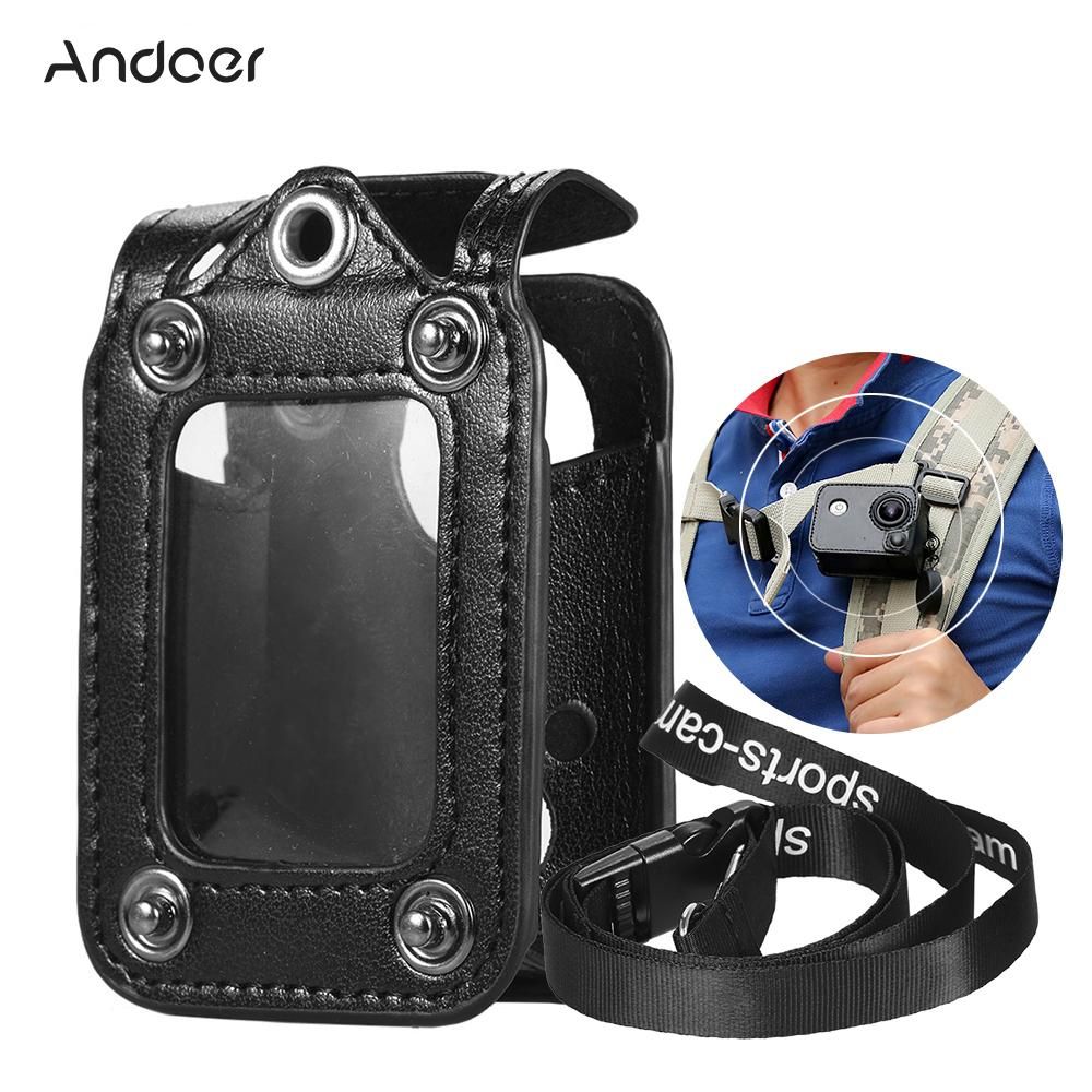 Andoer Multifunctional Clip-on Sports Camera Protecive Carrying Hanging Case Bag with Neck Lanyard Lens Cap for SJCAM SJ4000 SJ5000 or the Same Size Action Cam