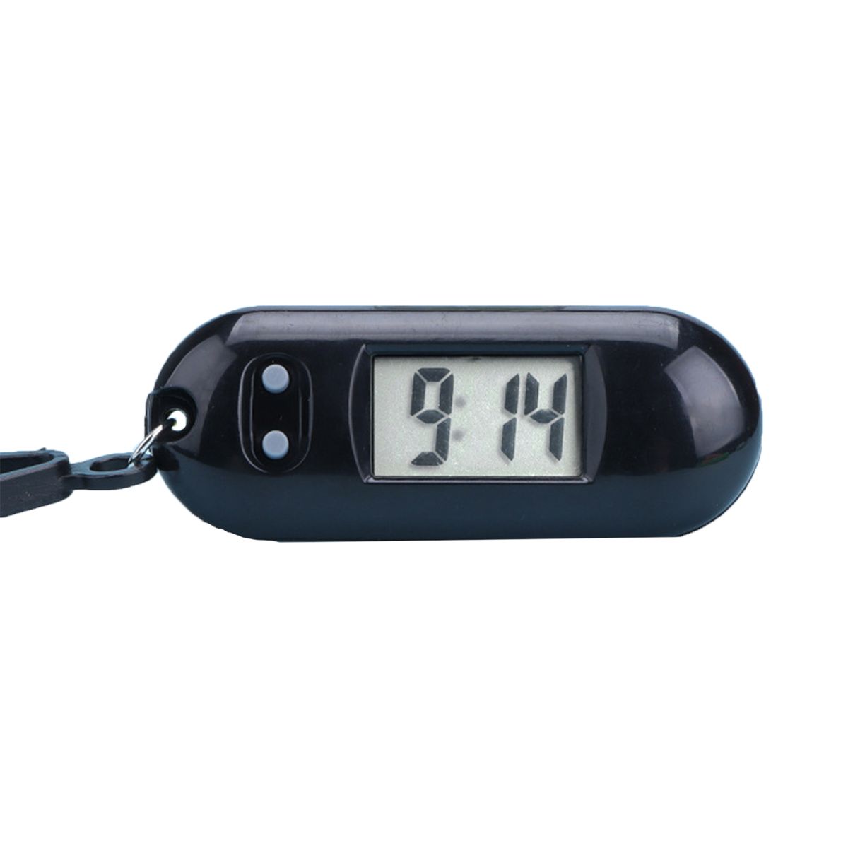 Electronic Clock Silent LCD Digital Display Portable-Black