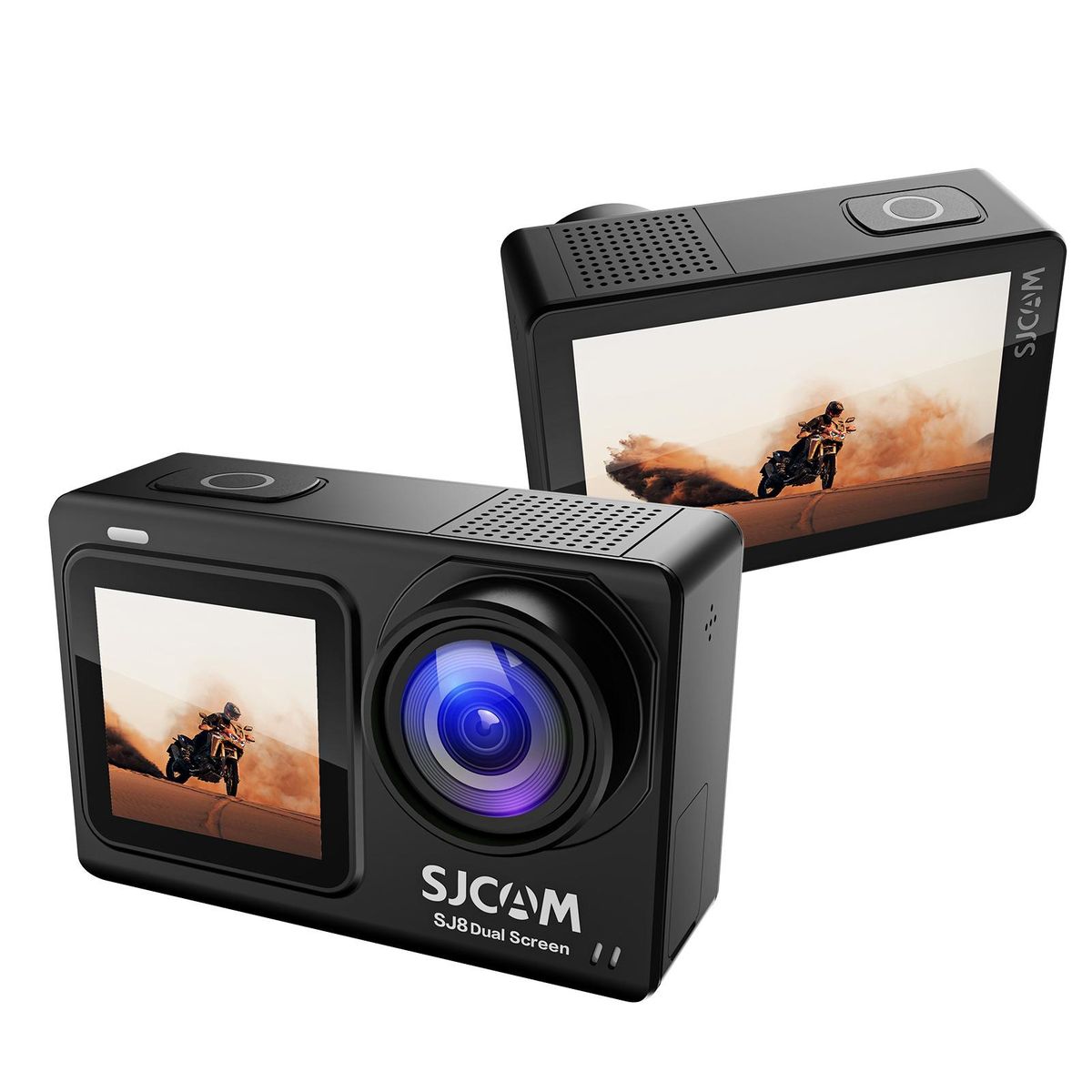 SJCAM SJ8 4K/30FPS High Resolution Dual Screen Sport Camera Portable DV Camcorder 20MP 2.33 Inch IPS Touchscreen 30M Waterproof Case for Outdoor Sports Surfing Diving