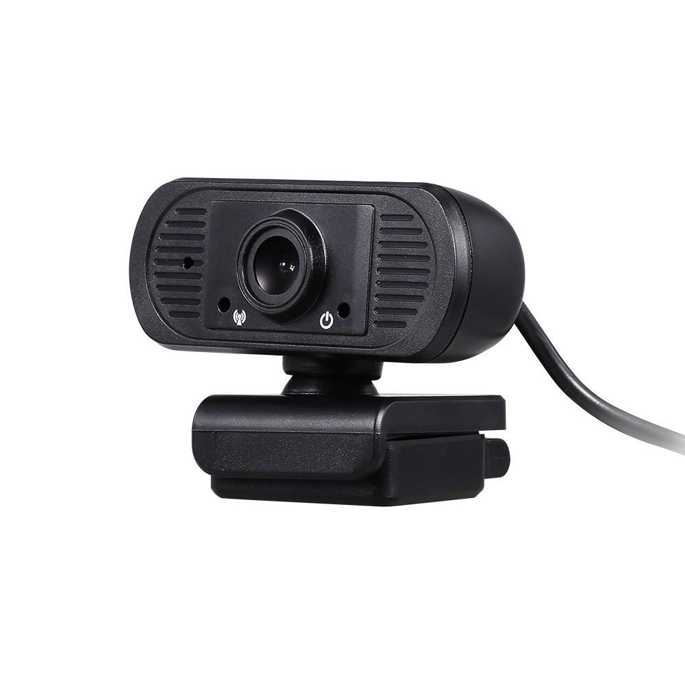 HD 1080P USB Webcam Fixed Focus Web Camera Built-in Microphone Drive-free Computer Camera for Laptop Desktop Black
