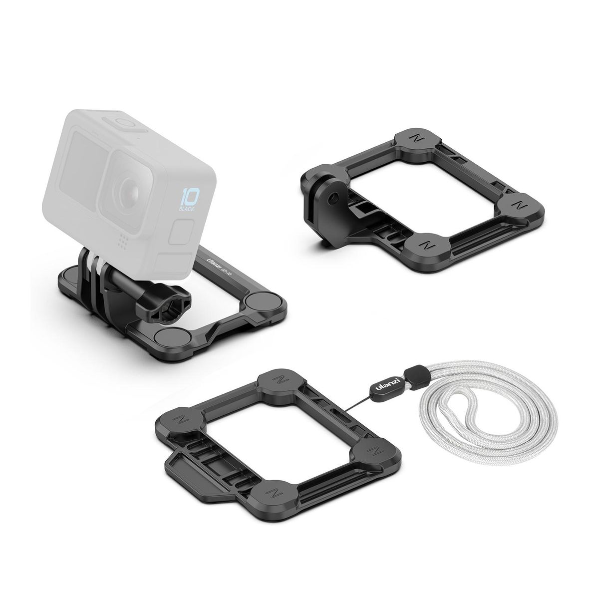 Ulanzi GP-16 3-in-1 Sports Camera Magnetic Quick Release Bracket Action Camera Mount Replacement for GoPro 10/9/8