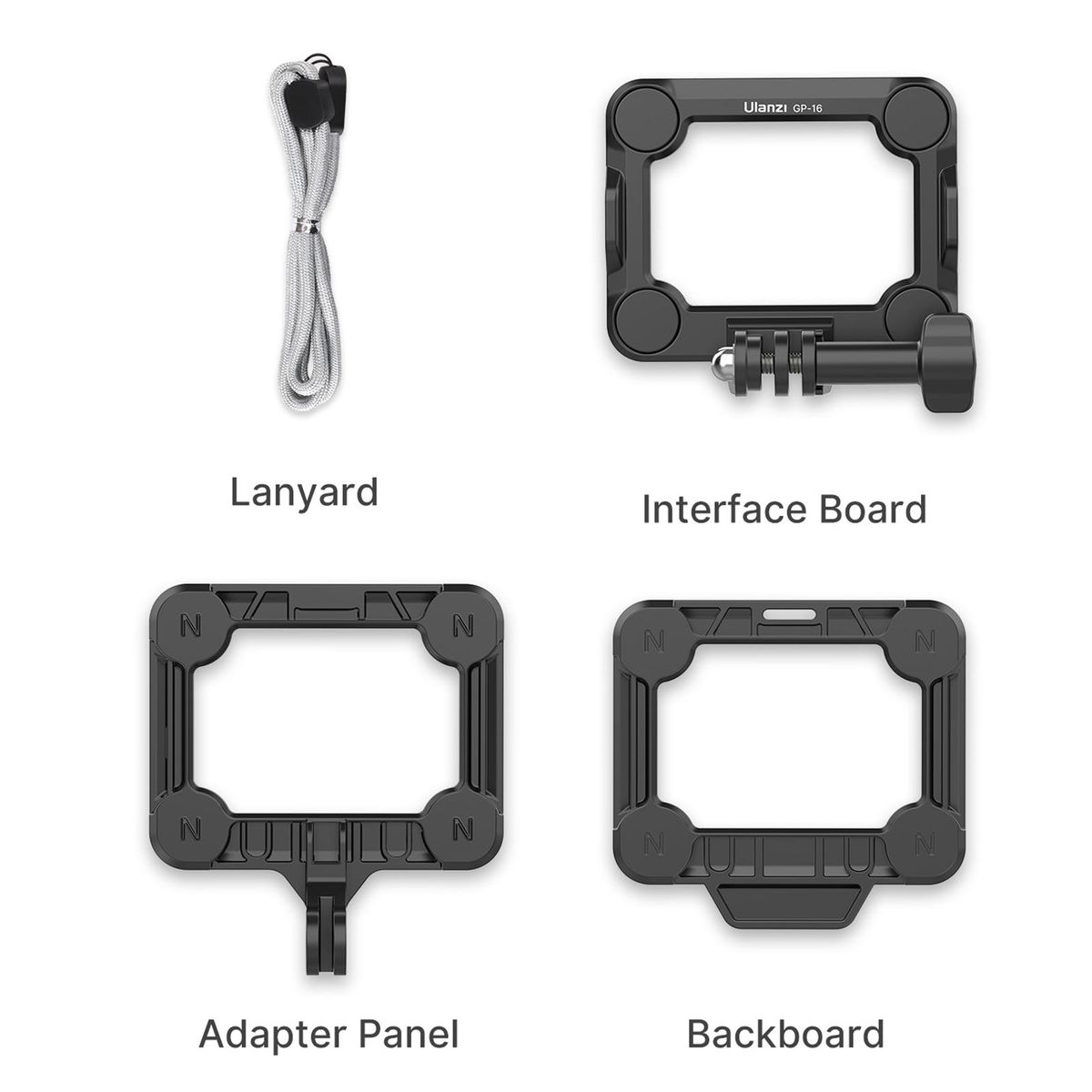 Ulanzi GP-16 3-in-1 Sports Camera Magnetic Quick Release Bracket Action Camera Mount Replacement for GoPro 10/9/8