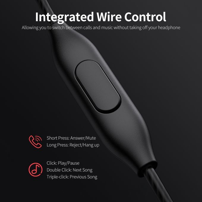 Yoobao 3.5mm Wired Earphone Stereo In-ear Headphone Sports