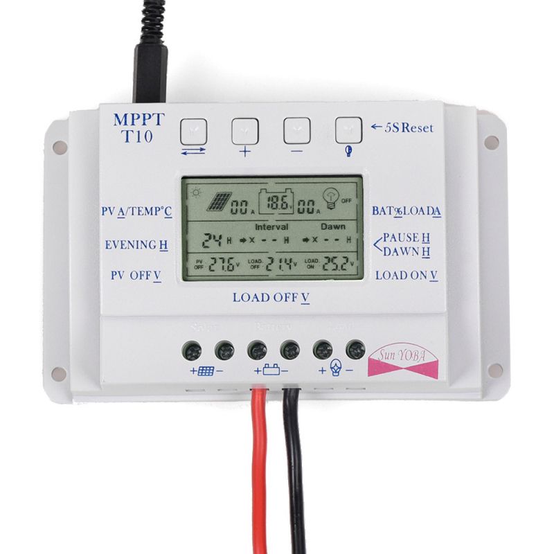 10A 20A 30A 40A 60A 80A MPPT PWM Solar Charge Controller 12V 24V Dual USB Solar Regulator With Big LCD Battery Solar Controllers