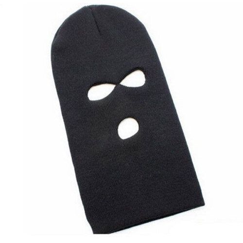Outdoor Sport 3 Hole Full Face Ski Beanie Cap Mens Womens Hat Black Winter Balaclava Hood