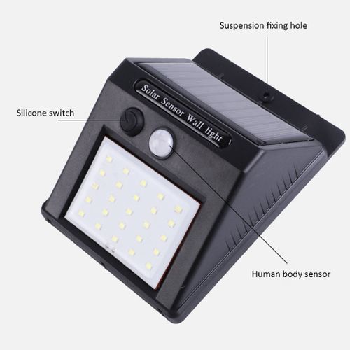 Solar Power PIR Motion Sensor Garden Wall Light 30 LED