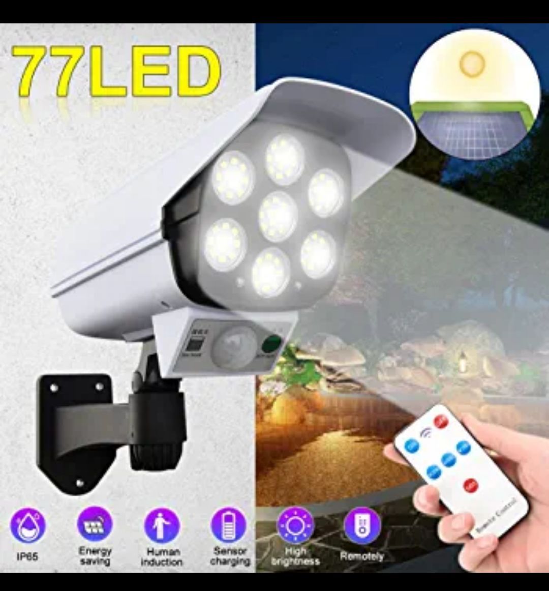 Solar Motion Sensor Outdoor Security Light