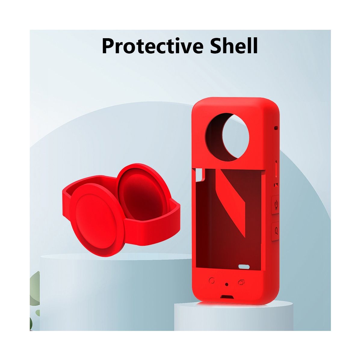 Action Camera Protective Shell Waterproof Camera Protective Case Panoramic Camera Protector for X3-Black