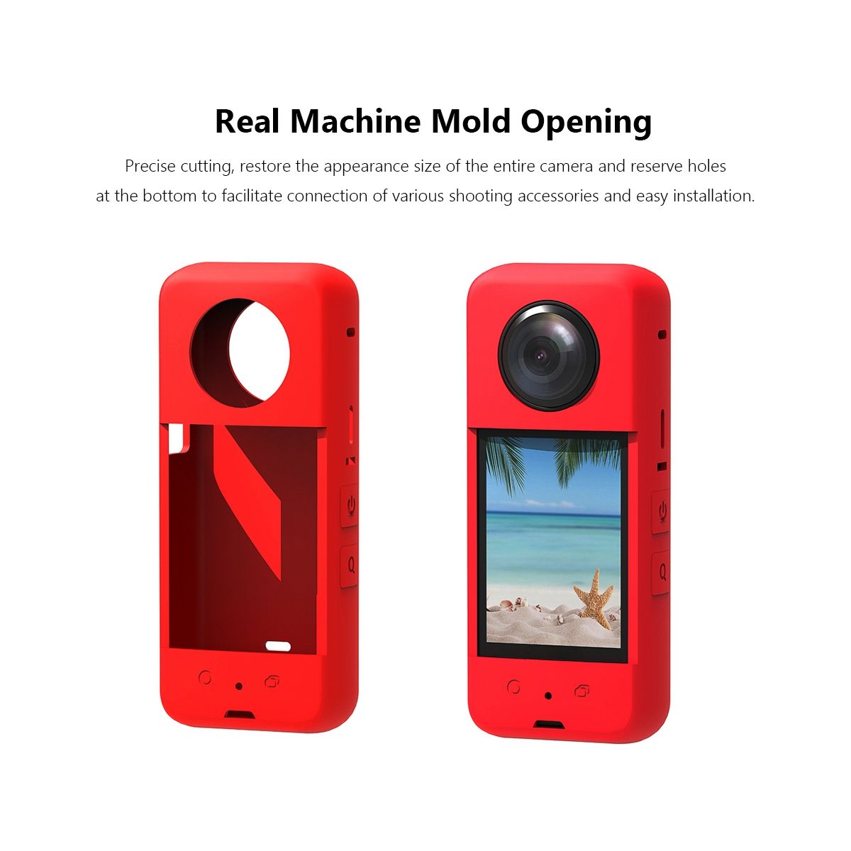 Action Camera Protective Shell Waterproof Camera Protective Case Panoramic Camera Protector for X3-Black