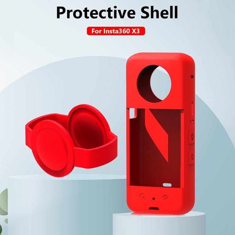 Action Camera Protective Shell Waterproof Camera Protective Case Panoramic Camera Protector for X3-Black