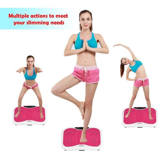 Whole Body Vibration Plate Machine Fitness Exercise Massager With Resistance Band Remote Control
