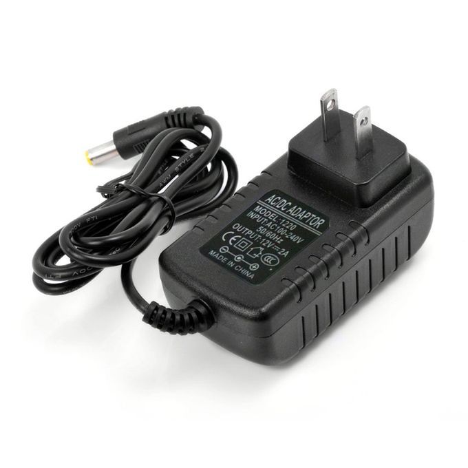 Portable 12V 2A Power Adapter Power Su Ly Wall Plug With Long Power  Ord-black-US Plug