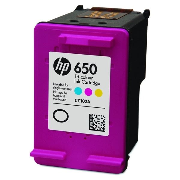 650 Tri-color Original Ink Advantage Cartridge - (CZ102AE)