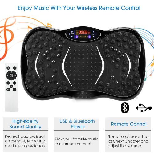 Whole Body Vibration Plate Machine Ultra Slim Fitness Exercise Massager With Remote Control