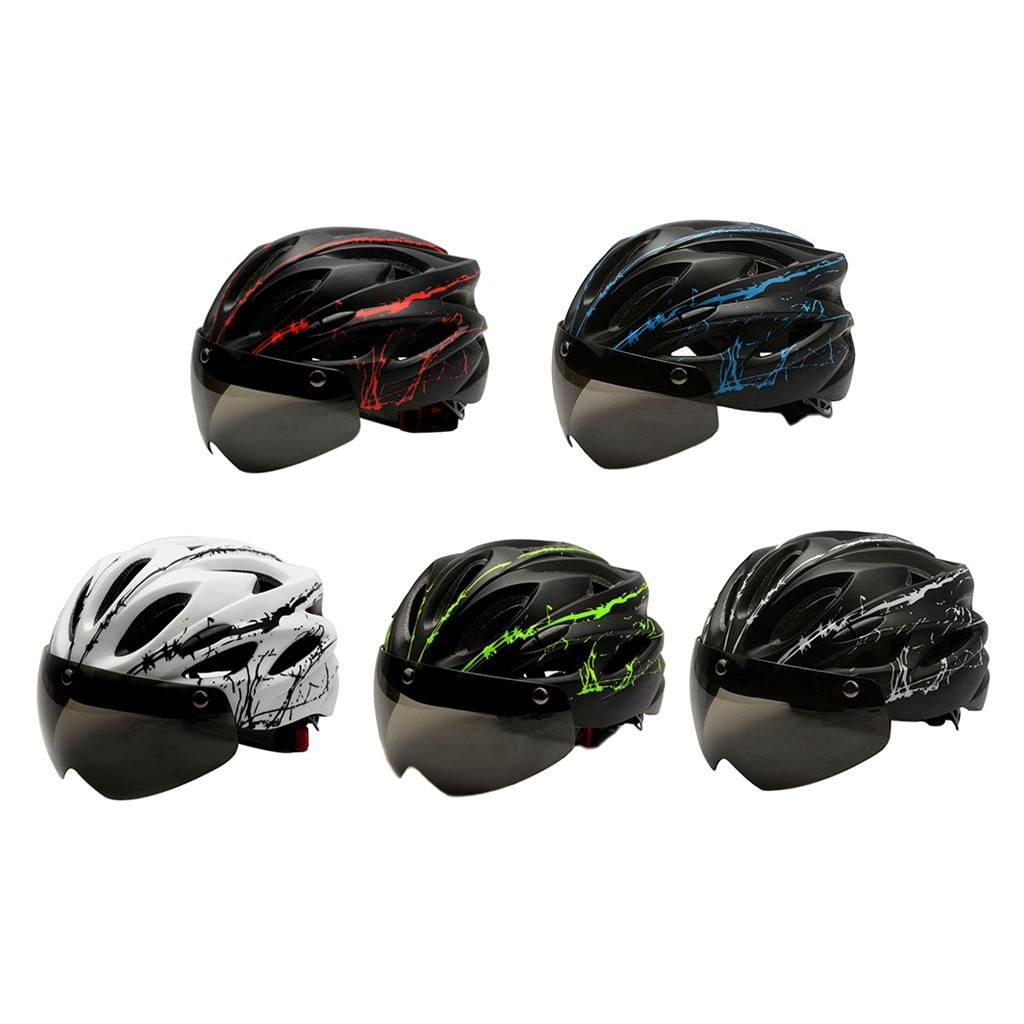 PC Shell Bike   Road   Safety Crash Hat  W/  - Black Red