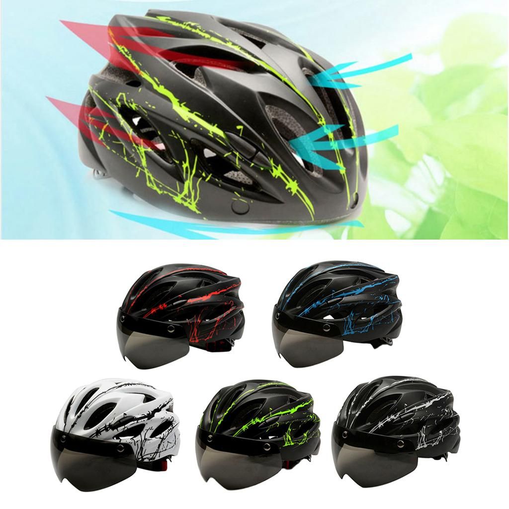 PC Shell Bike   Road   Safety Crash Hat  W/  - Black Red