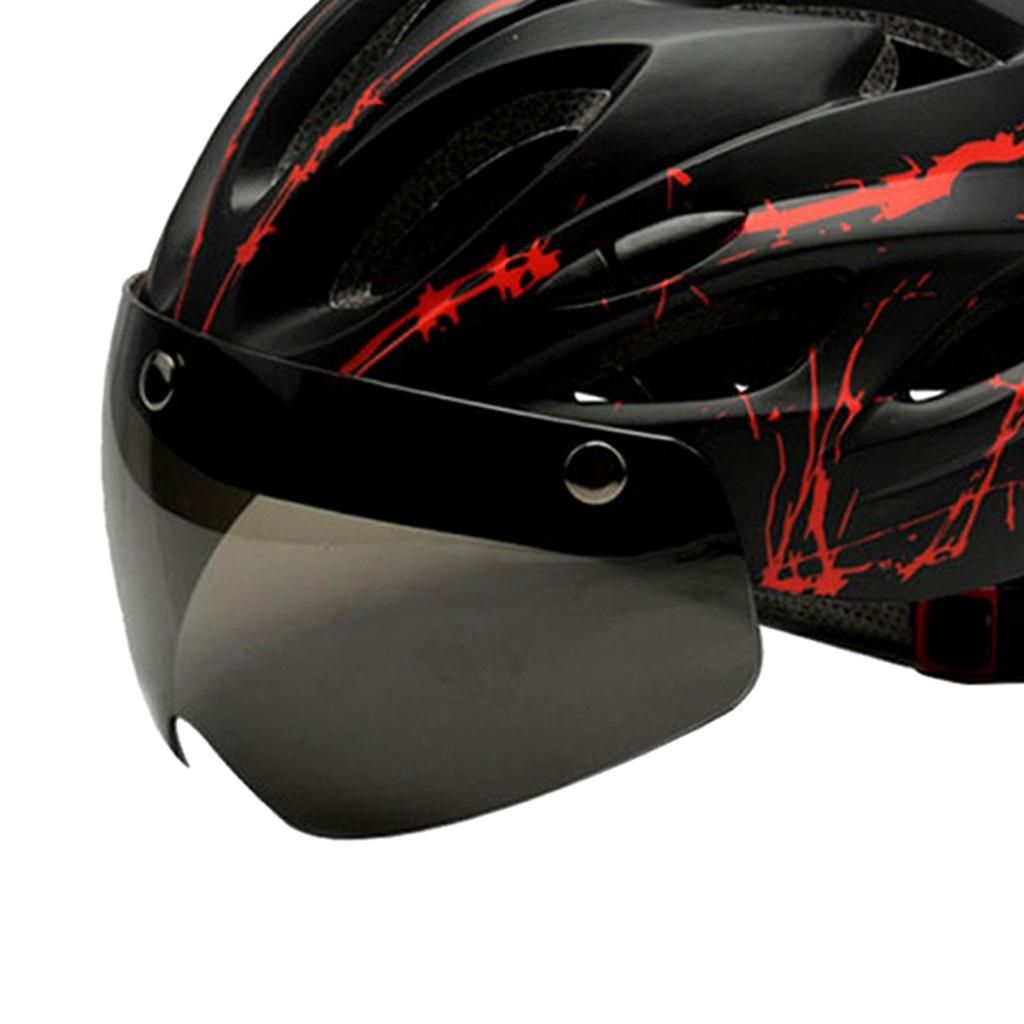 PC Shell Bike   Road   Safety Crash Hat  W/  - Black Red