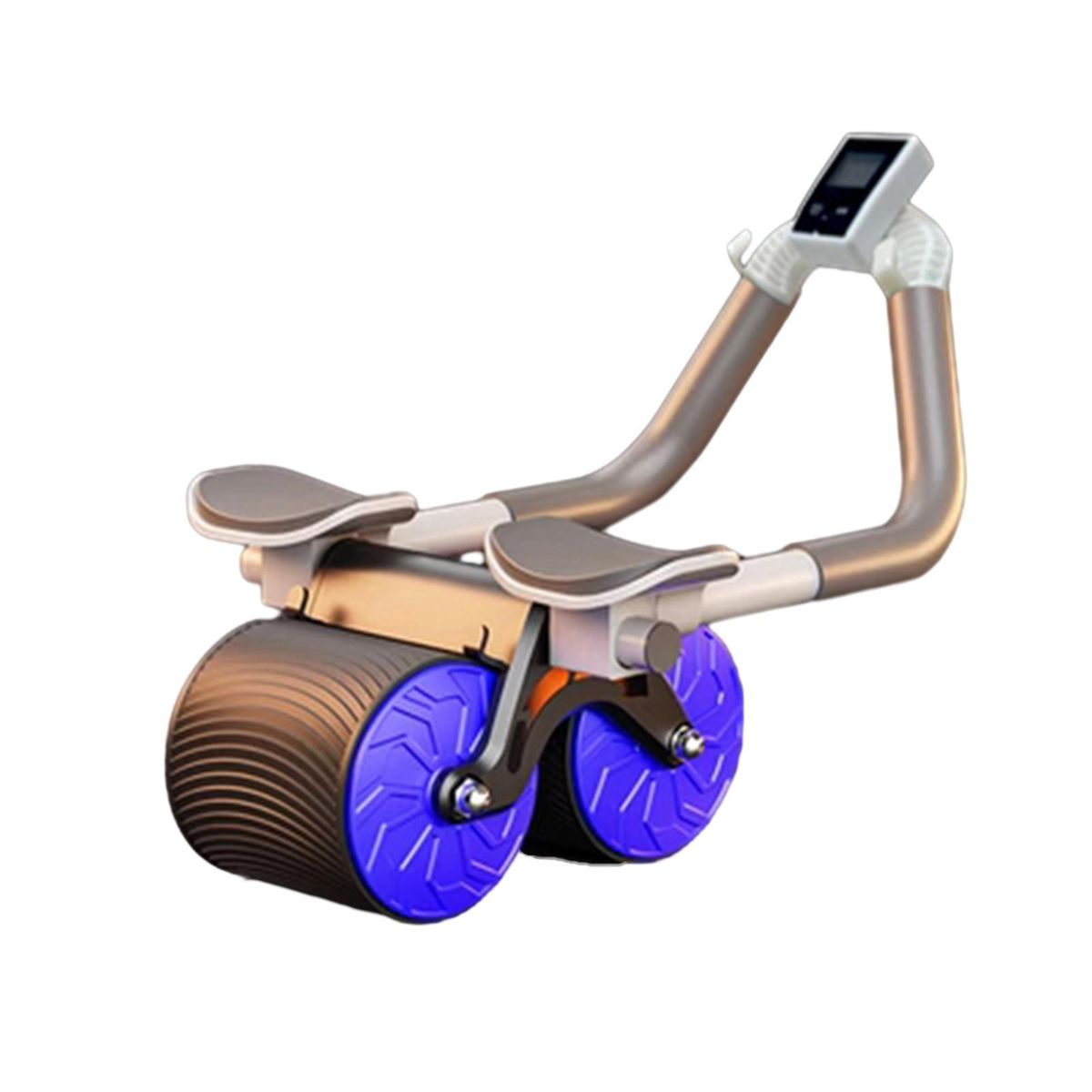 Abdominal Roller Rebound Abdominal Wheel with Elbow for Fitness Blue