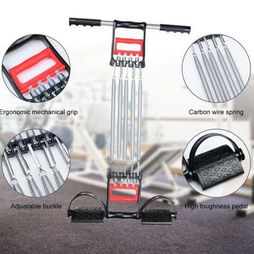 Chest Expanders Pedal Resistance Band 3 In 1 Home Fitness Equipment