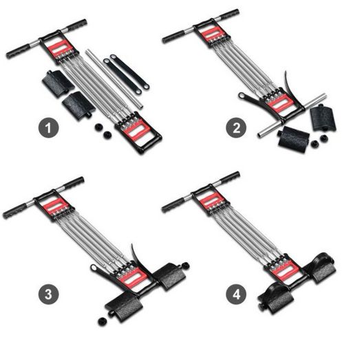 Chest Expanders Pedal Resistance Band 3 In 1 Home Fitness Equipment