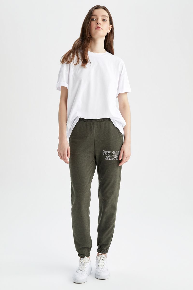Woman Young Knitted Trousers - Khaki