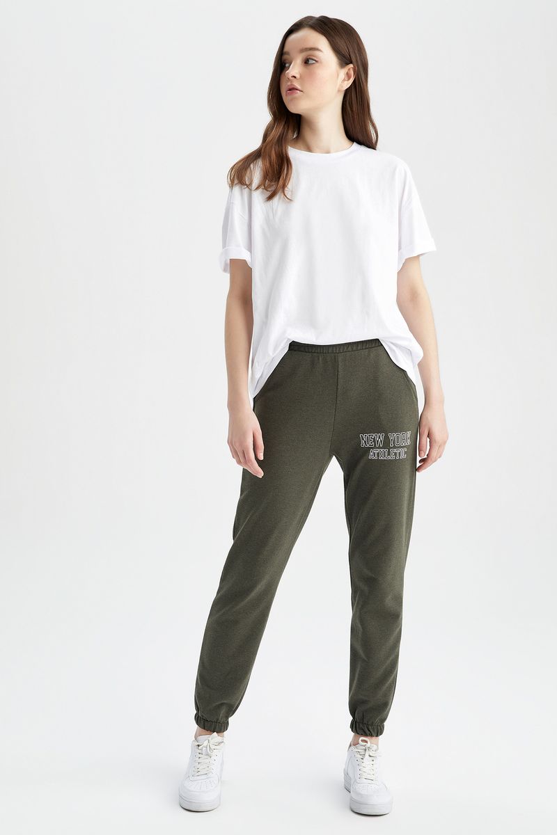 Woman Young Knitted Trousers - Khaki