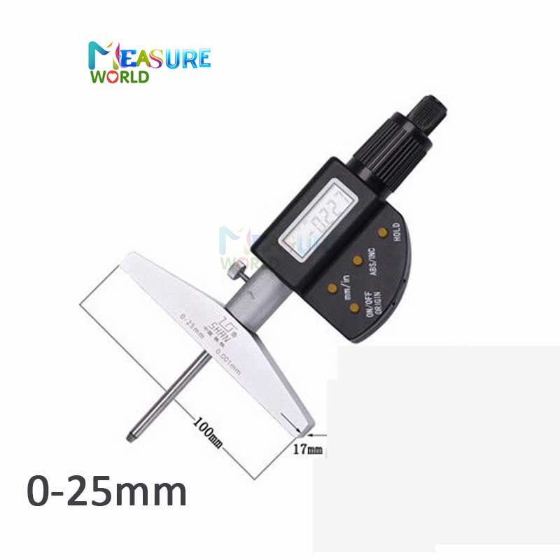50mm 100mm 0-150mm Digital Depth Micrometer 6inch 0.001mm Electronic Depth Micrometer Base Machinist Mico Gauge Deep Micrometer